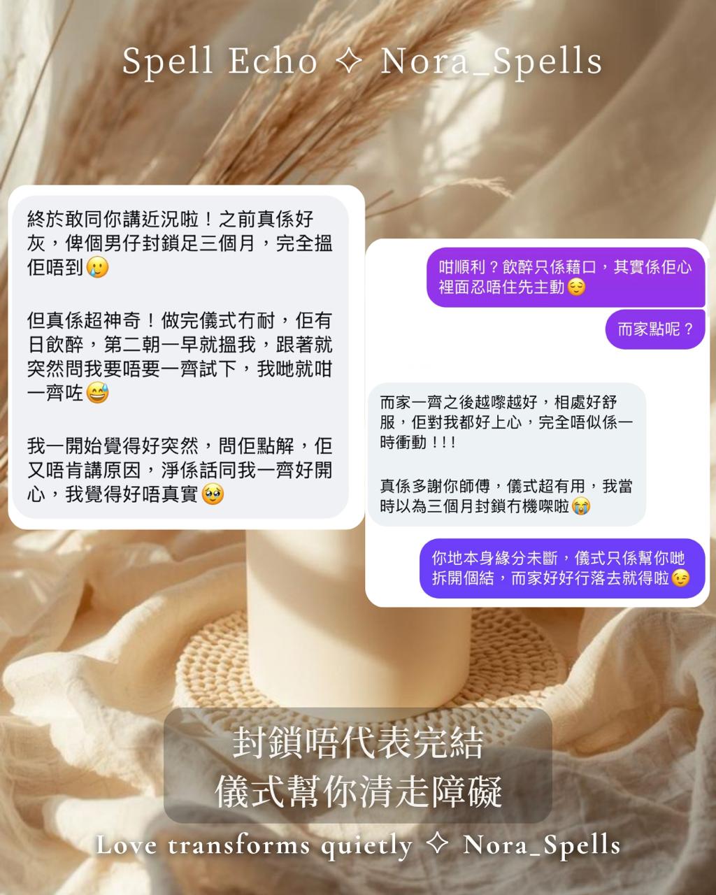 nora_spells 客人真實好評 11 香港感情分析 關係引導 復合