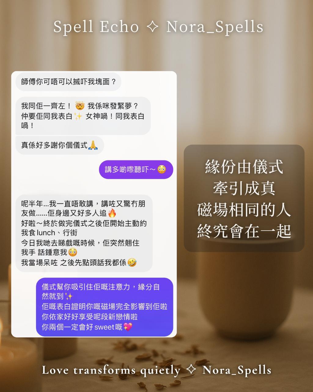 nora_spells 客人真實好評 9 香港感情分析 關係引導 復合